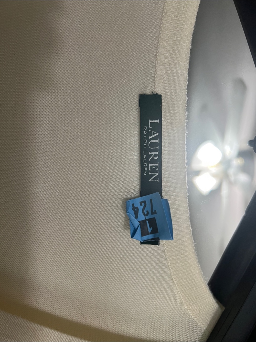 Ralph Lauren Pale Yellow V-Neck Layered Hem Women's Top - Picture 2 of 2